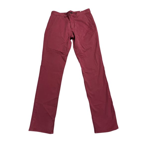 rag & bone Pants Men's 30 Ellis Red Slim Straight - Picture 1 of 8